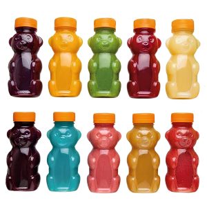 10'lu Ayıcıklı Şeffaf Şişe